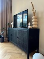 Dressoir Alain 3 deurs webbing zwart, 150 cm breed, Huis en Inrichting, Kasten | Dressoirs, Ophalen, 100 tot 150 cm, Zo goed als nieuw