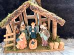 Vintage Kerststal met bijbelse figuren tafereeltje 23x17, Ophalen of Verzenden