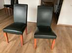 Eetkamerstoelen met leren bekleding, Ophalen, Strak, Gebruikt, Overige kleuren