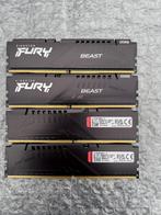 Kingston DDR5 FURY Beast 4x8GB 5600 geheugenmodule, Desktop, 32 GB, DDR5, Zo goed als nieuw
