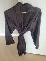 V&D zwarte ochtendjas met satijnlook Small, Kleding | Dames, Pyjama's, V&D, Verzenden, Gedragen, Maat 36 (S)
