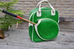 Vintage Groene Skai Leren Sporttas, Ophalen, Gebruikt, Unisex volwassen