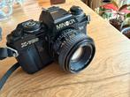 Minolta X-700 Spiegelreflexcamera f/1.7 lens + flitser, Audio, Tv en Foto, Fotocamera's Analoog, Ophalen of Verzenden, Gebruikt