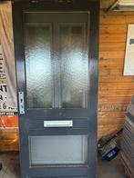 Buitendeur met figuurglas, Doe-het-zelf en Verbouw, Deuren en Horren, Ophalen, Gebruikt, Buitendeur, 200 tot 215 cm