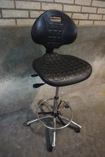 Werkplaatsstoel, werkplaatsstoel hoge bureaustoel werkstoel, Ophalen of Verzenden, Ergonomisch, Zwart, Bureaustoel