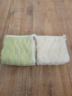 Nieuw! Gasten/toilet handdoekjes groen met wit & wit kleur, Ophalen of Verzenden, Nieuw