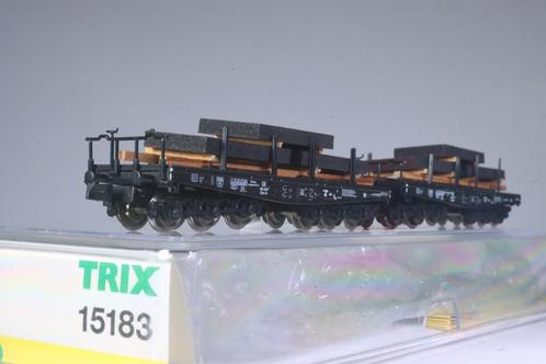 2-delige zwaar transportset met staalbrammen DB, Hobby en Vrije tijd, Modeltreinen | N-Spoor, Gebruikt, Wagon, Trix, Ophalen of Verzenden