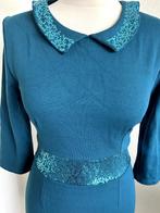 King Louie maat L blauwe glitter jurk 2728, Blauw, Maat 42/44 (L), Ophalen of Verzenden, Zo goed als nieuw