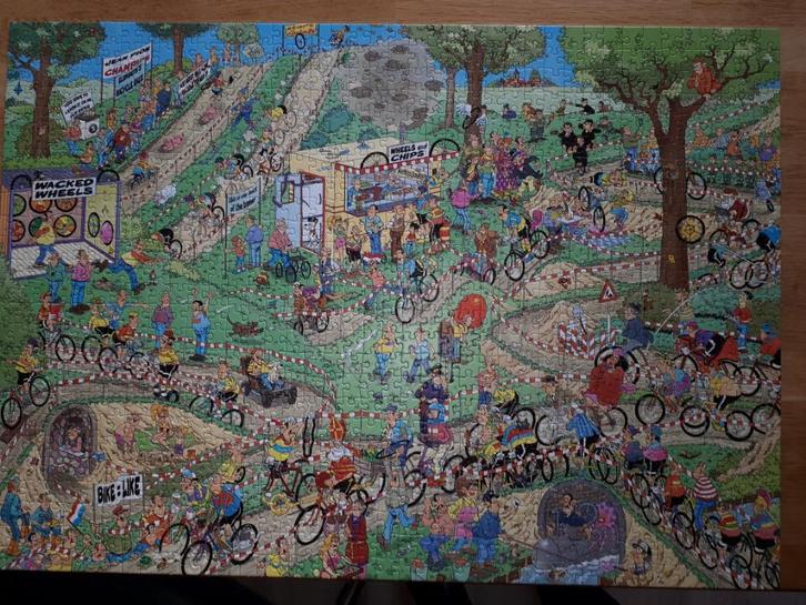 Jan van Haasteren: WK Veldrijden, Hobby en Vrije tijd, Denksport en Puzzels, Zo goed als nieuw, Legpuzzel, 500 t/m 1500 stukjes