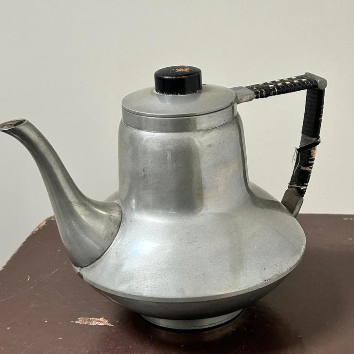 Vintage Tinnen Theepot - Real Pewter Metawa Holland, Antiek en Kunst, Antiek | Tin, Ophalen of Verzenden