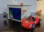 Te koop: Playmobil Garage met Raceauto (set 4318), Ophalen of Verzenden, Zo goed als nieuw, Complete set