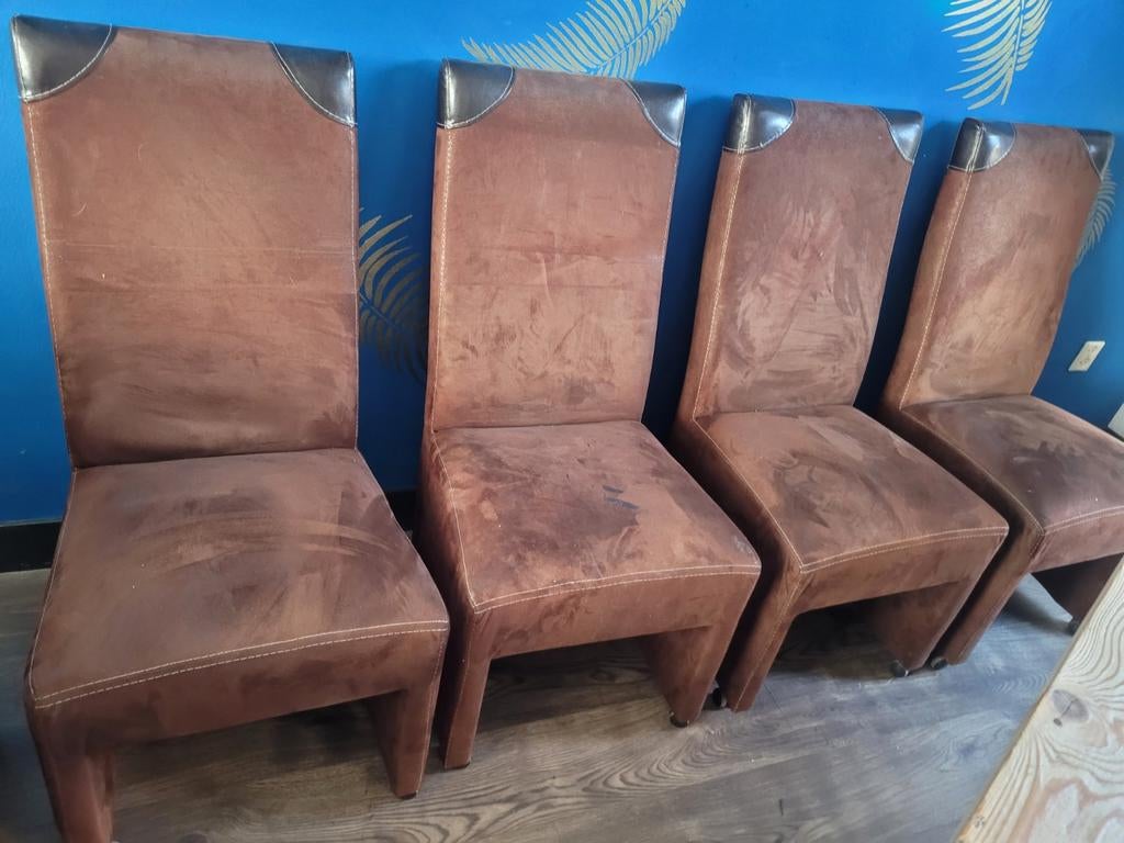 Eetkamerstoelen - Set van 4, Ophalen, Gebruikt, Bruin, Vier