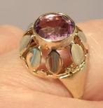 Antieke gouden damesring met Amethist, Verzenden, Goud, Ring, Met edelsteen