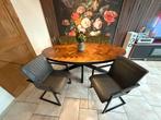 Luxe eetkamer set: eetbank + 2 stoelen (+/- ovale eettafel), Tuin en Terras, Ophalen of Verzenden, Zo goed als nieuw, Bank