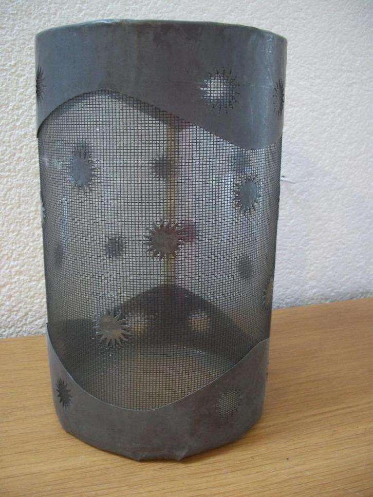 Windlicht - Vaas Zonnetjes in Lood 25 cm Zelfgemaakt - zgan, Huis en Inrichting, Woonaccessoires | Vazen, Zo goed als nieuw, Overige kleuren