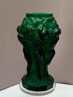 Curt Schlevogt malachiet groen glazen vaasje, Antiek en Kunst, Antiek | Glas en Kristal, Ophalen of Verzenden