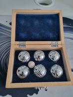 Petanque set in houten kist, Ophalen of Verzenden, Zo goed als nieuw, Overige typen