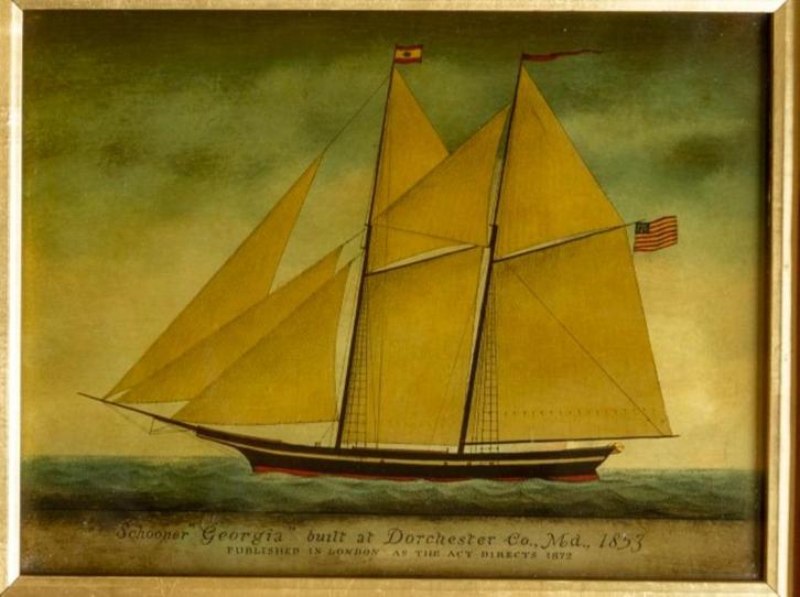 Nautisch schilderij, Antiek en Kunst, Kunst | Schilderijen | Klassiek, Ophalen of Verzenden