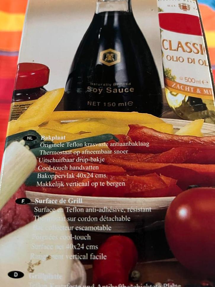 Grillplaat / Bakplaat - Perfect voor gezellige avonden!, Witgoed en Apparatuur, Grillplaten, Gebruikt, Tafelgrill, Vaatwasmachinebestendig