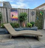 All weather Ligbed met grijs kussen, Tuin en Terras, Ligbedden, Ophalen, Zo goed als nieuw, Kunststof, Verrijdbaar