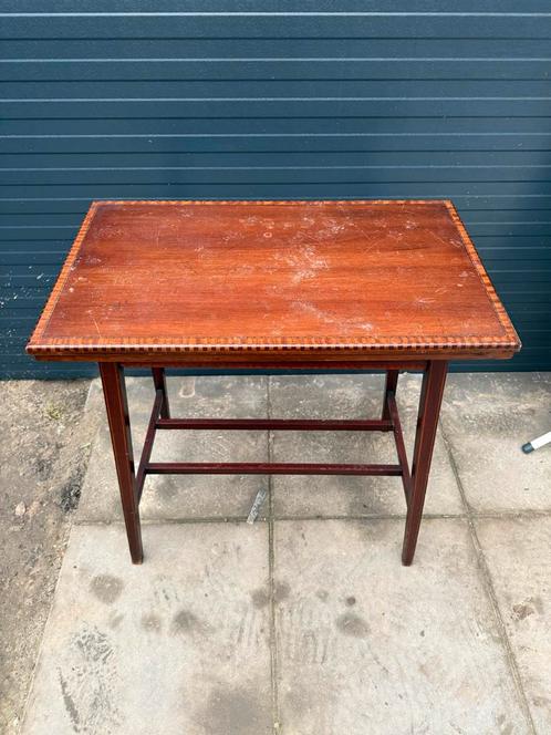 Antieke Speeltafel / Sidetable met Groen Vilt en Lade, Antiek en Kunst, Antiek | Meubels | Tafels, Ophalen of Verzenden