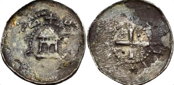 Middeleeuwse munt - Lotharingen, Postzegels en Munten, Munten | Europa | Niet-Euromunten, Losse munt, Frankrijk, Zilver, Ophalen of Verzenden