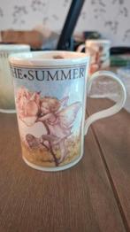 Mok brocant summer zomer flower fairies bloemen kinderen, Antiek en Kunst, Curiosa en Brocante, Ophalen of Verzenden