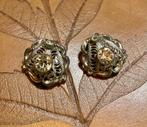 Vintage strass antiek costume Jewelry oorclips zilverkleurig, Ophalen of Verzenden, Overige materialen, Oorbellen