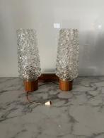Vintage wandlamp Hillebrand, Ophalen of Verzenden, Zo goed als nieuw, Glas, Vintage