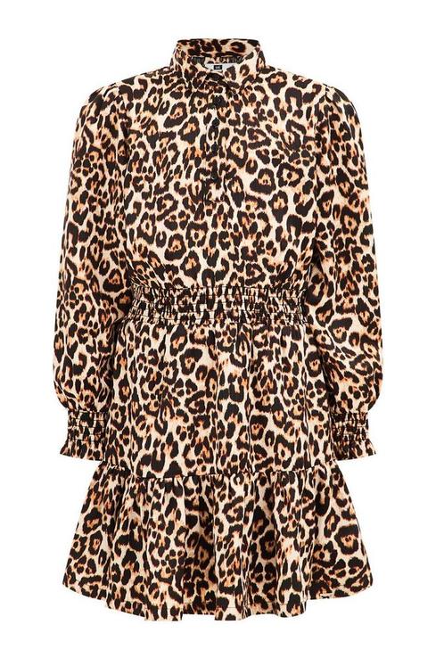 WE fashion jurk luipaardprint 134-140, Kinderen en Baby's, Kinderkleding | Maat 134, Zo goed als nieuw, Meisje, Jurk of Rok, Ophalen of Verzenden