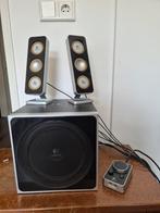 de Logitech Z-4 2.1 speakerset, Computers en Software, Pc speakers, Ophalen, Zo goed als nieuw, Logitech G