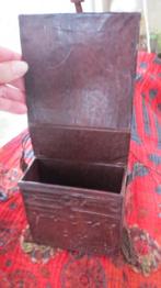 Leren tas, Toeareg handwerk Niger, 13x13x6cm, unica, Sieraden, Tassen en Uiterlijk, Overige merken, Bruin, Verzenden, Nieuw