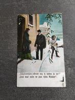 Ansichtkaart Schaatsenrijden met rijmpje jr 1900, Ophalen of Verzenden, Voor 1920, Gelopen, Sport en Spel