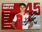 Feyenoord spelerskaart Hartjes met handtekening, Ophalen of Verzenden, Zo goed als nieuw, Feyenoord, Spelerskaart