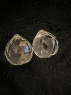 2 mooie glazen kristallen ballen bollen om op te hangen, Ophalen of Verzenden