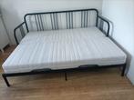 Fyresdal bed bank uitschuifbaar logeerbed, matrassen nieuw, Huis en Inrichting, Zwart, Ophalen of Verzenden, 80 cm, 200 cm