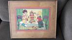 HOUTEN BOUWDOOS MET VOORBEELDENBLAD JAREN 50, Antiek en Kunst, Ophalen of Verzenden