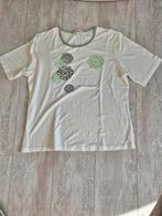 Beige / off white met groen t shirt van Habella. Maat 44., Beige, Maat 42/44 (L), Ophalen of Verzenden, Zo goed als nieuw