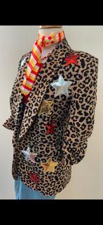 Panterprint Blazer met Pailletten sterren - Oeteldonk!, Kleding | Dames, Ophalen of Verzenden, Zo goed als nieuw, Maat 38/40 (M)