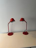 Artemide Tolomeo Micro rood, 2 stuks, Huis en Inrichting, Lampen | Tafellampen, Minder dan 50 cm, Zo goed als nieuw, Ophalen