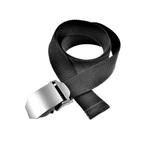 Canvas Riem Heren Vierkante Metalen Gesp Zwart 4cm Breed Tai, Birgitta-Gracht 33, 6465 EL Kerkrade, Nederland, Verzenden, Zwart