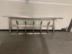 RVS kapstok met 5 haken en glazen plank, Ophalen of Verzenden, Zo goed als nieuw