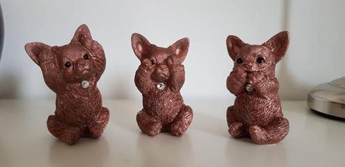 Chihuahua set van 3 beeldjes horen, zien ,zwijgen, Verzamelen, Beelden en Beeldjes, Zo goed als nieuw, Dier, Ophalen of Verzenden