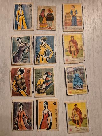 Vintage lucifers doosjes/voorkant wintermode 1964/65 beschikbaar voor biedingen