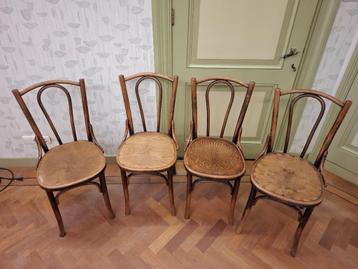 4 cafestoelen Luterma jaren 30 beschikbaar voor biedingen