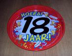 Dienblad 18 jaar, Ophalen of Verzenden, Zo goed als nieuw, Rond, Metaal