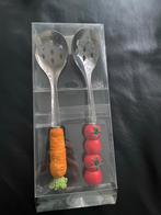 Leuke bestekset met groente handvatten, Nieuw, Ophalen of Verzenden, Rvs of Chroom, Vaatwasserbestendig