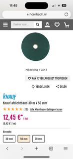 Knauf Afdichtband 30mx50mm tbv Metalstud, Doe-het-zelf en Verbouw, Minder dan 4 cm, Overige materialen, Ophalen of Verzenden, Zo goed als nieuw