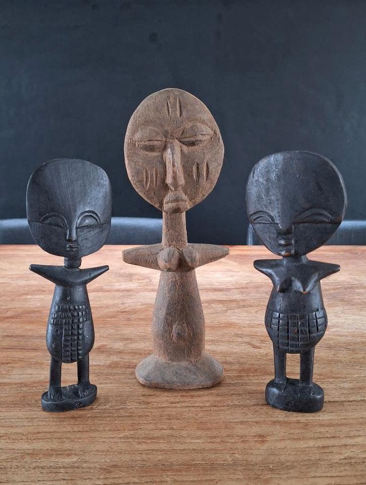 div. Afrikaanse houten vruchtbaarheidsbeeldje Ashanti Senufo, Antiek en Kunst, Kunst | Niet-Westerse kunst, Ophalen of Verzenden