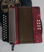 Rode Hohner, Muziek en Instrumenten, Accordeons, Overige merken, Gebruikt, Met riemen, 72-bas